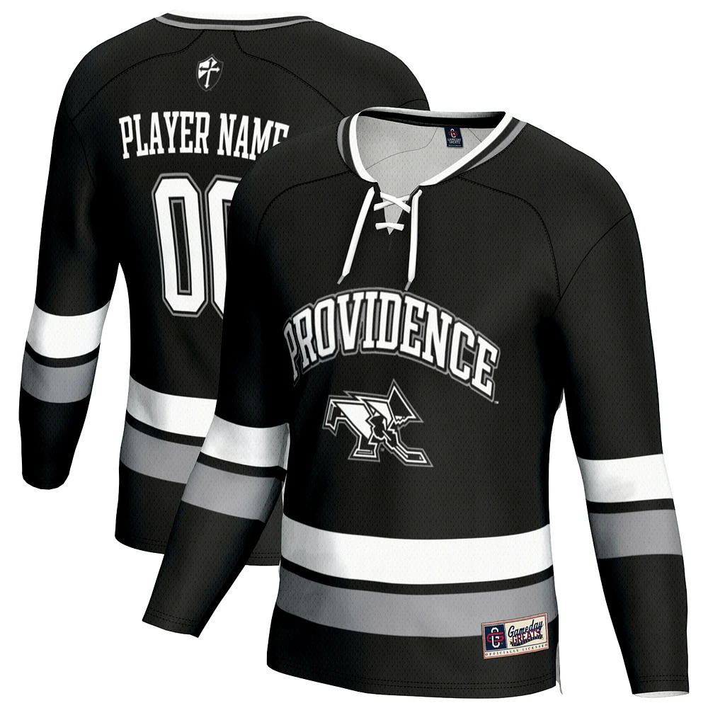 Youth GameDay Greats Black Providence Friars NIL Pick-A-Player Women's Hockey Lightweight Jersey