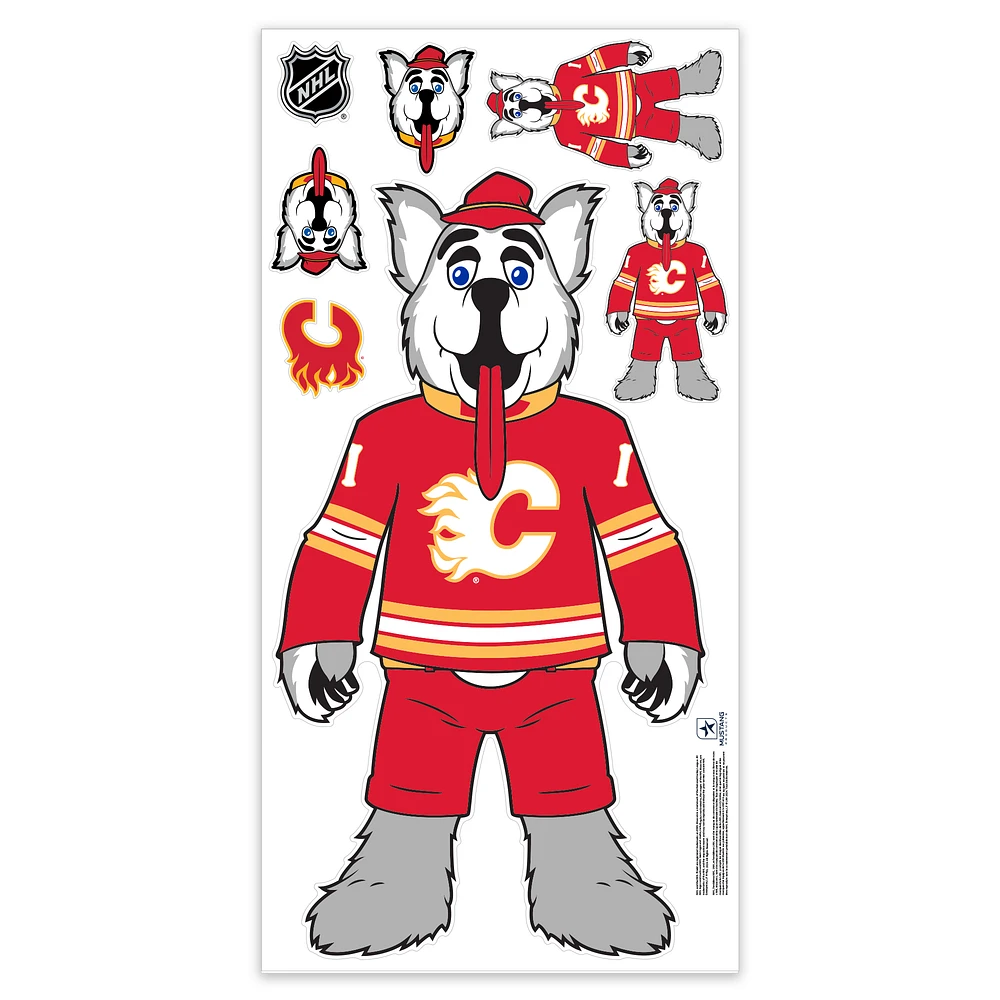 Calgary Flames Mascot Repositionable Wall Decal Set
