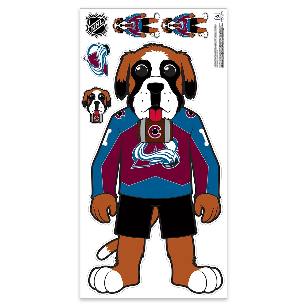 Colorado Avalanche Mascot Repositionable Wall Decal Set