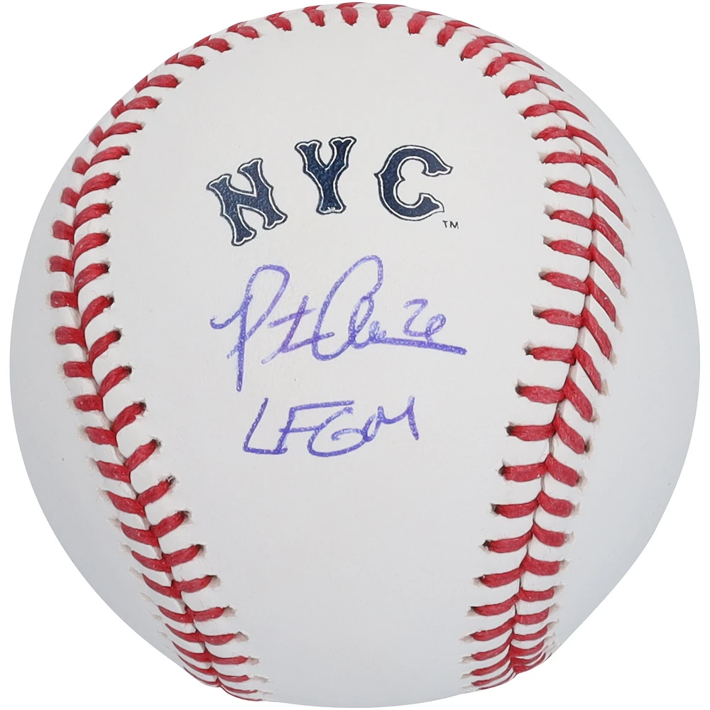 Pete Alonso New York Mets Autographed 2024 City Connect Logo Baseball with "LFGM!" Inscription