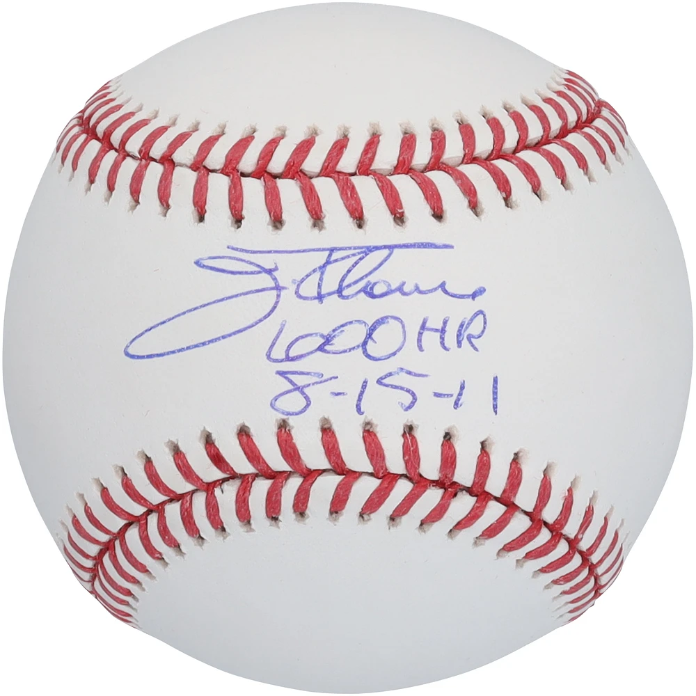 Jim Thome Minnesota Twins Autographed Baseball with "600 HR 8-15-11" Inscription