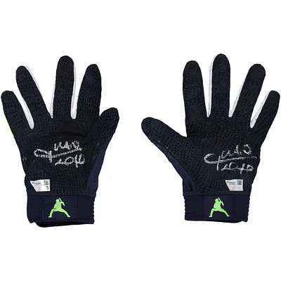 Juan Soto New York Yankees Autographed Game-Used Navy Under Armour Batting Gloves vs. Los Angeles Dodgers on October 30, 2024 - World Series Game 5