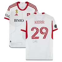 Deandre Kerr Toronto FC Autographed Match-Used #29 White adidas Jersey from the 2024 MLS Season - Size L