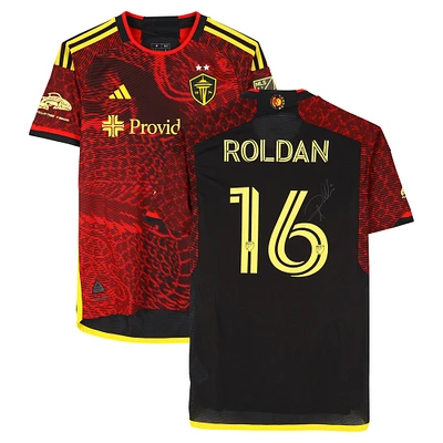 Alex Roldan Seattle Sounders FC Autographed Match-Used #16 Red adidas Jersey from the 2024 MLS Season - Size M