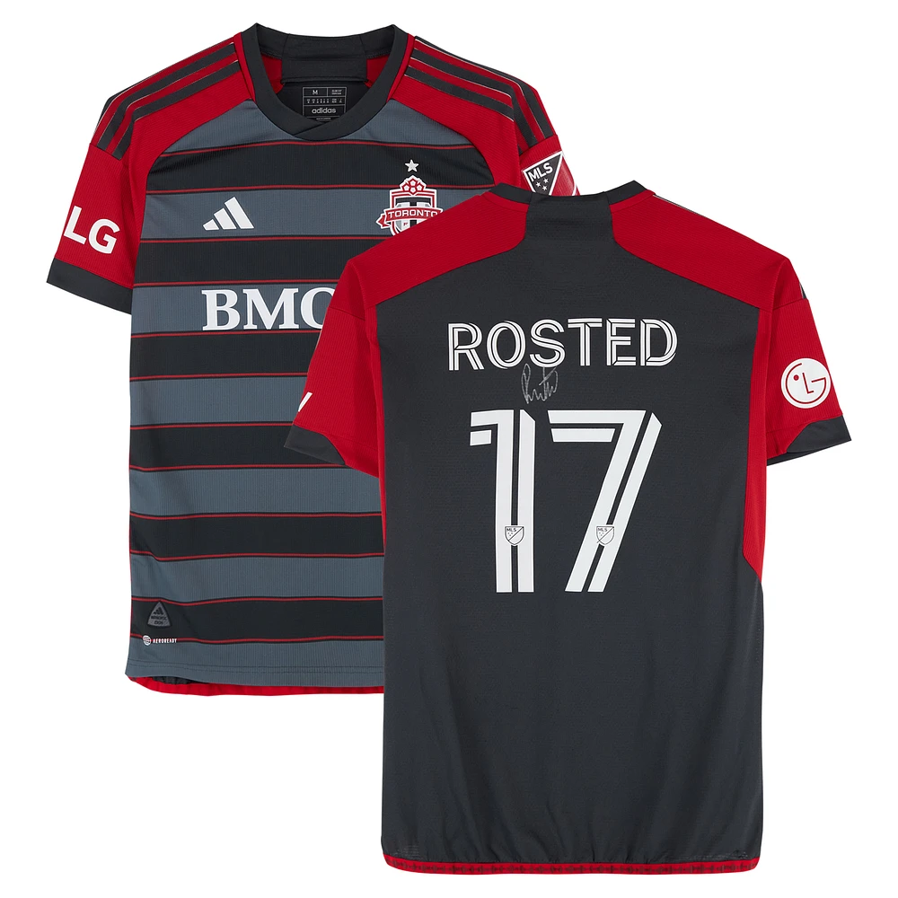 Sigurd Rosted Toronto FC Autographed Match-Used #17 Black adidas Jersey from the 2024 MLS Season - Size M