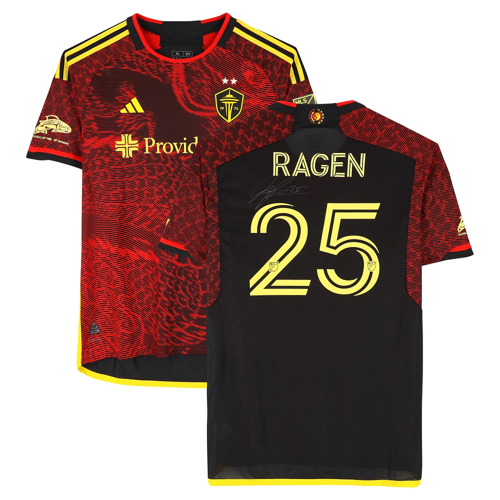 Jackson Ragen Seattle Sounders FC Autographed Match-Used #25 Red adidas Jersey from the 2024 MLS Season - Size XL