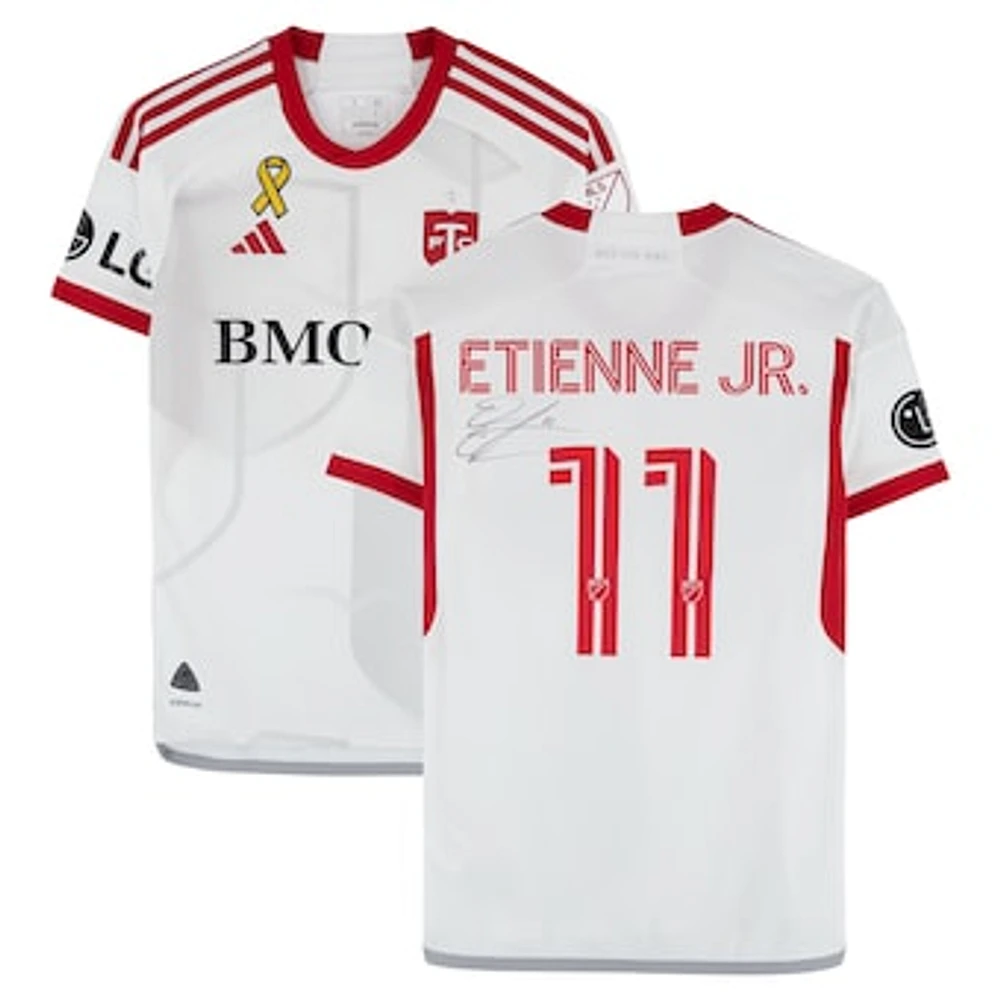 Derrick Etienne Jr. Toronto FC Autographed Match-Used #11 White adidas Jersey from the 2024 MLS Season - Size S