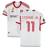 Derrick Etienne Jr. Toronto FC Autographed Match-Used #11 White adidas Jersey from the 2024 MLS Season - Size S