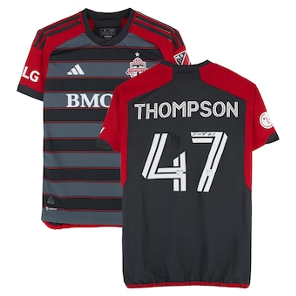 Kosi Thompson Toronto FC Autographed Match-Used #47 Black adidas Jersey from the 2024 MLS Season - Size M