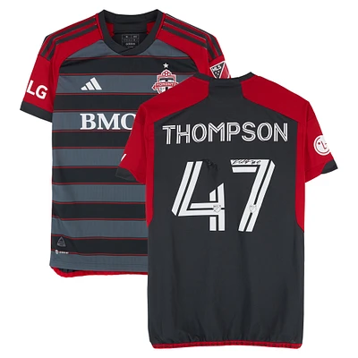 Kosi Thompson Toronto FC Autographed Match-Used #47 Black adidas Jersey from the 2024 MLS Season - Size M