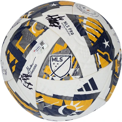 Real Salt Lake Autographed Match-Used "KCC" Soccer Ball from the 2024 MLS Season with 22 Signatures