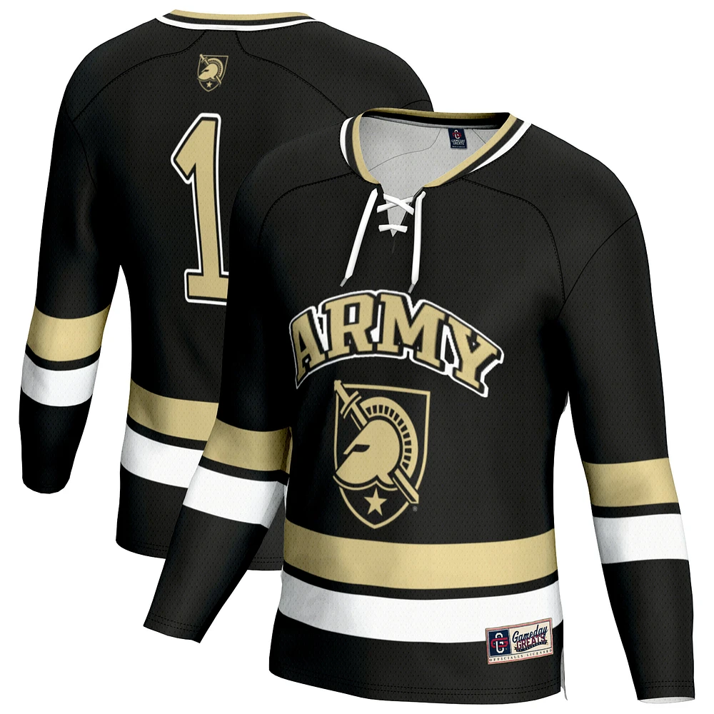 Unisex GameDay Greats Black Army Knights Lightweight Men's Hockey Fashion Jersey