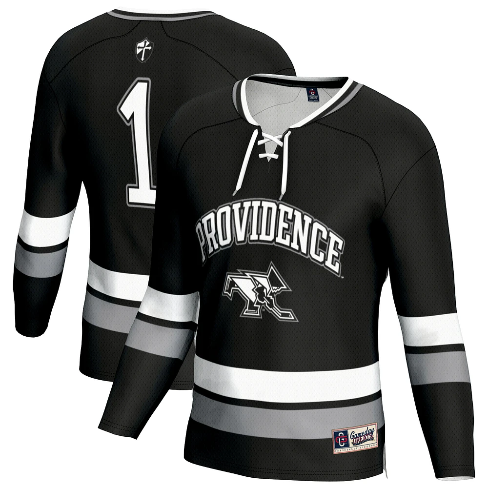 Unisex GameDay Greats Black Providence Friars Lightweight Men's Hockey Fashion Jersey