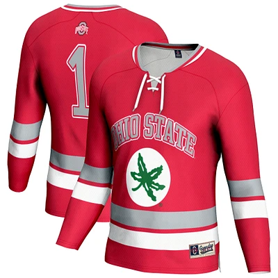 Unisex GameDay Greats Scarlet Ohio State Buckeyes Lightweight Men's Hockey Fashion Jersey