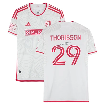 Nökkvi Thórisson St. Louis City SC Autographed Match-Used #29 adidas Jersey from the 2024 MLS Season