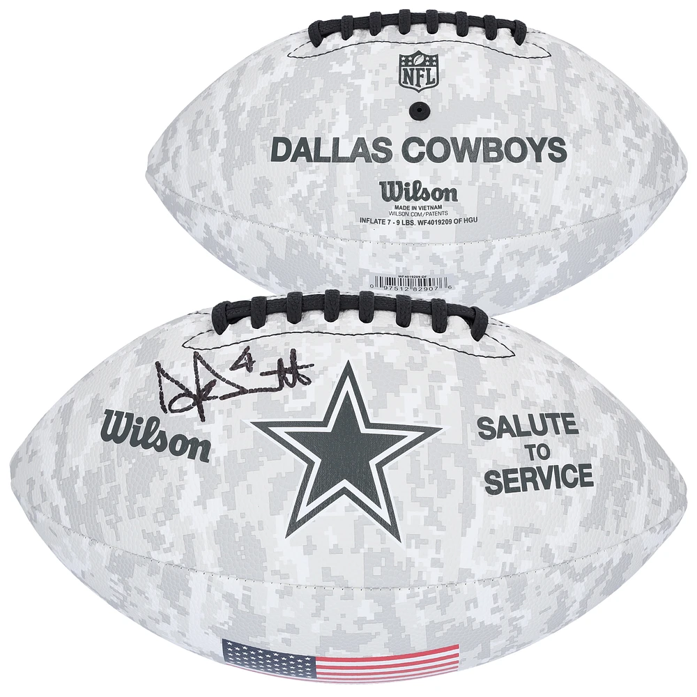 Dak Prescott Dallas Cowboys Autographed 2024 Salute To Service Wilson Football