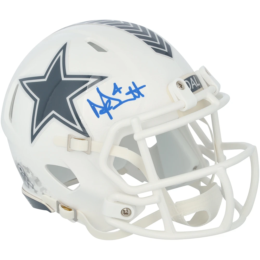Dak Prescott Dallas Cowboys Autographed Riddell 2024 Salute To Service Speed Mini Helmet