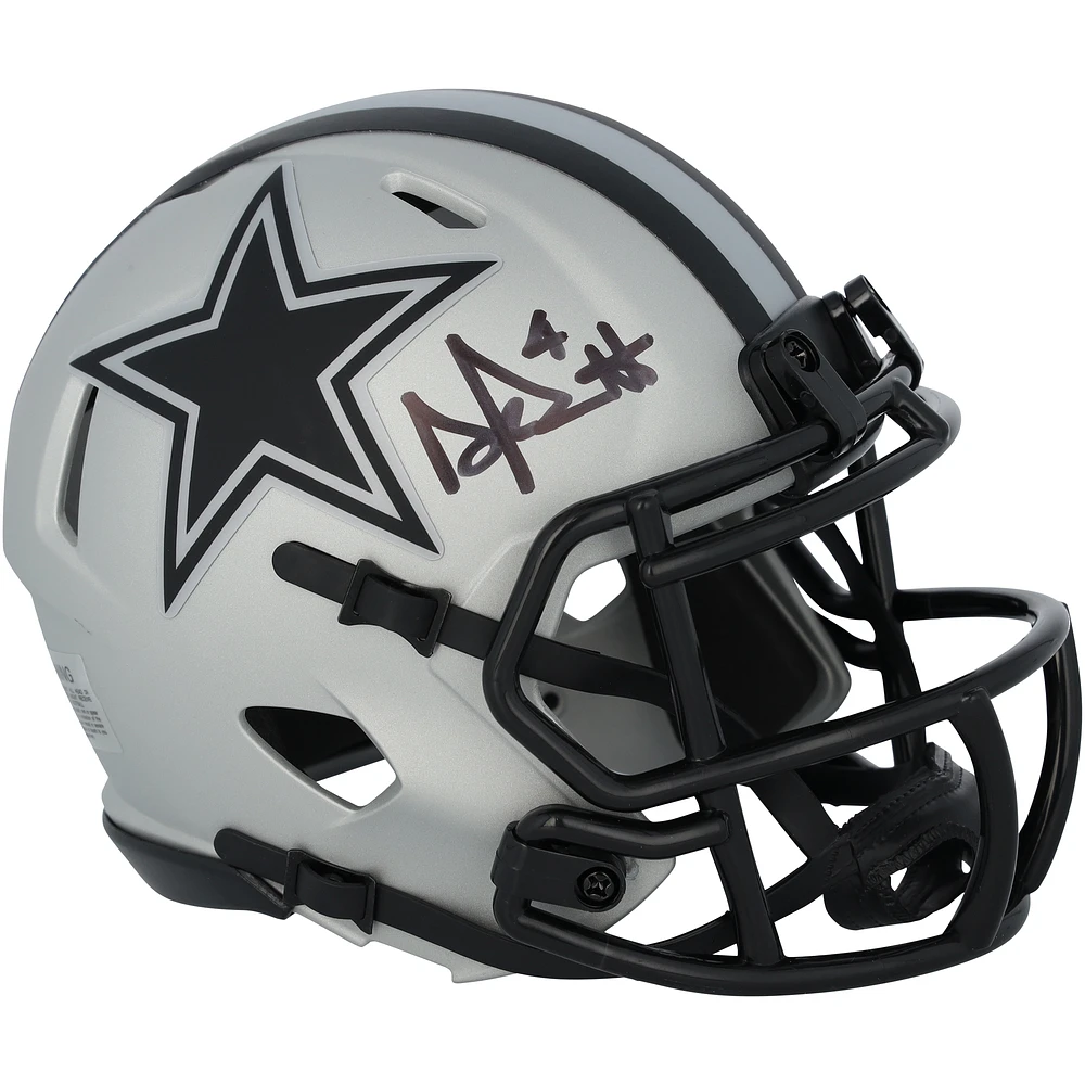 Dak Prescott Dallas Cowboys Autographed Riddell Rave Speed Mini Helmet