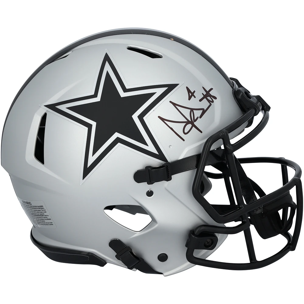 Dak Prescott Dallas Cowboys Autographed Riddell Rave Speed Authentic Helmet