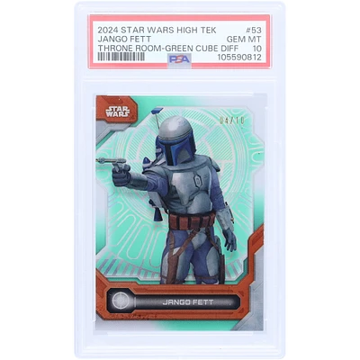 Jango Fett 2024 Topps Star Wars High Tek Green Cube #53 #4/10 PSA Authenticated 10 Card