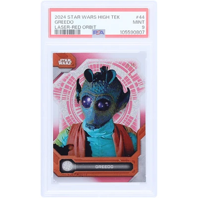 Greedo 2024 Topps Star Wars High Tek Red Orbit #44 #5/5 PSA Authenticated 9 Card