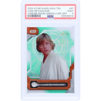 Luke Skywalker 2024 Topps Star Wars High Tek Green Cube #67 #8/10 PSA Authenticated 9 Card