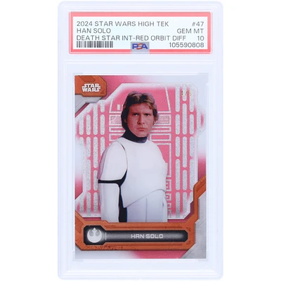Han Solo 2024 Topps Star Wars High Tek Red Orbit #47 #4/5 PSA Authenticated 10 Card