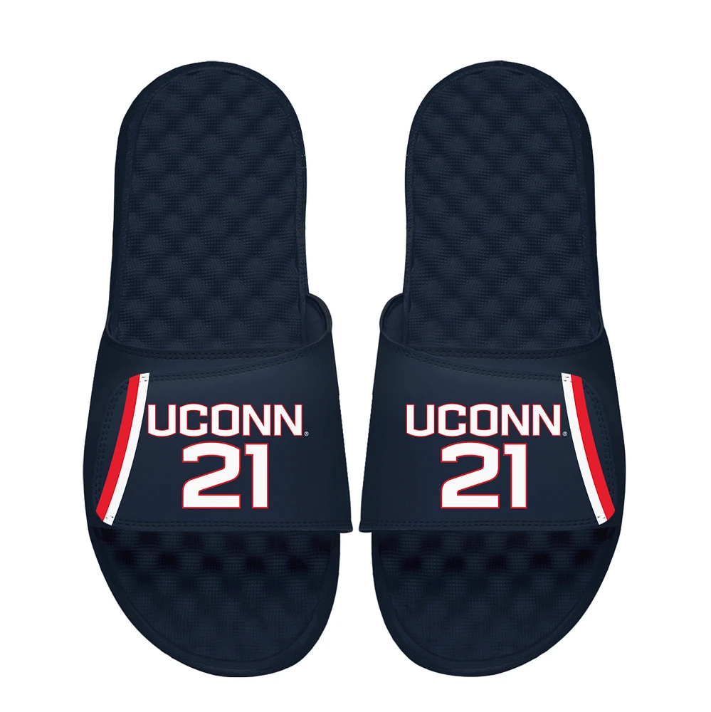 Unisex ISlide Sarah Strong Navy UConn Huskies Player Jersey Slide Sandals
