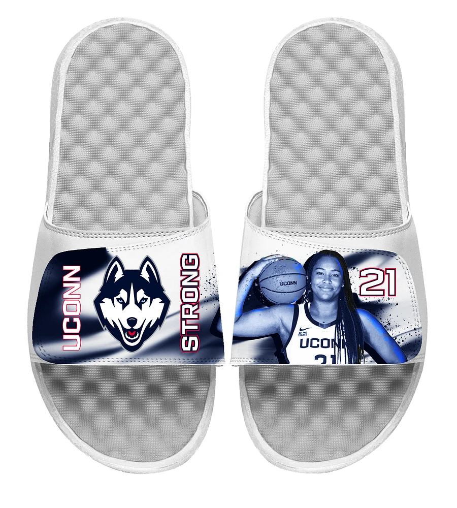 Unisex ISlide Sarah Strong White UConn Huskies Player Image Slide Sandals