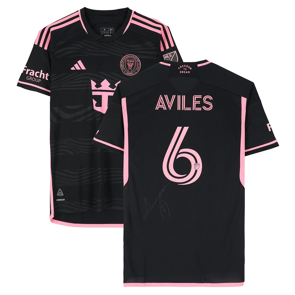 Tomás Avilés Inter Miami CF Autographed Match-Used #6 Black adidas Jersey vs. Columbus Crew on October 2, 2024 - Size M