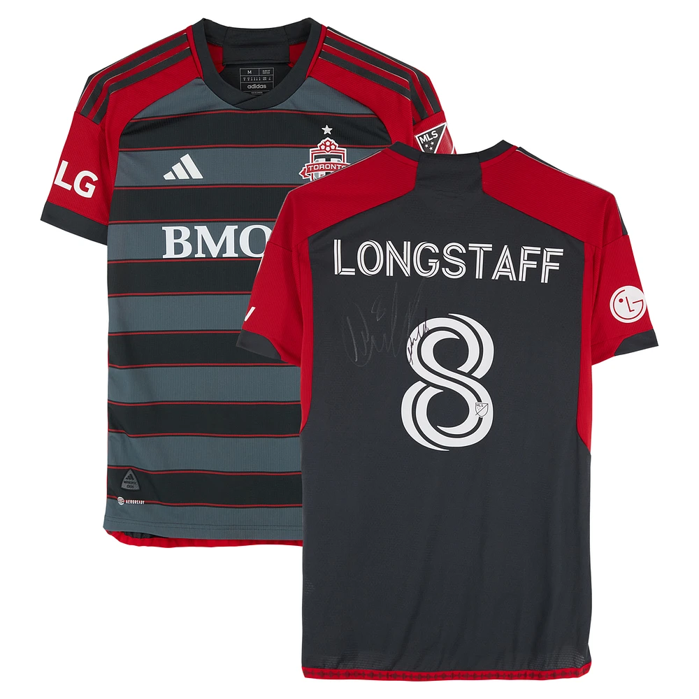 Matty Longstaff Toronto FC Autographed Match-Used #8 Black adidas Jersey from the 2024 MLS Season - Size M