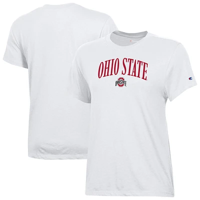 Women's Champion White Ohio State Buckeyes Core T-Shirt