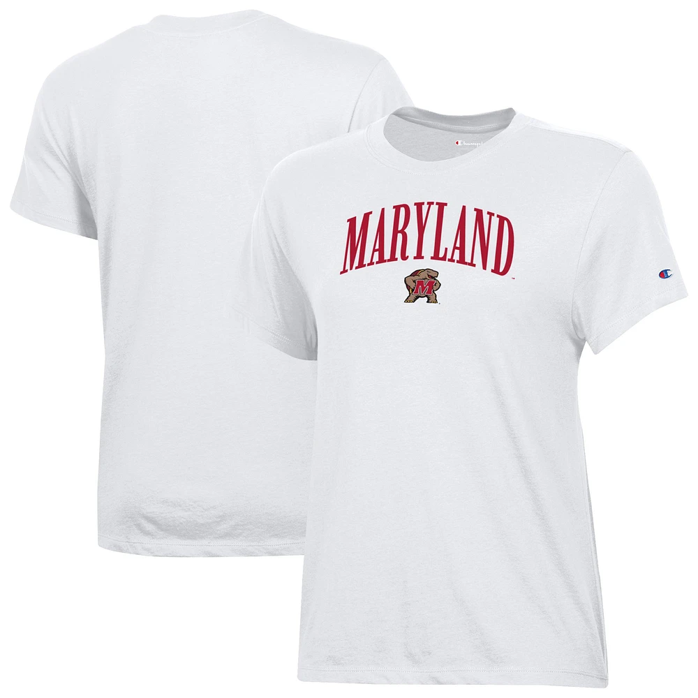 Women's Champion White Maryland Terrapins Core T-Shirt