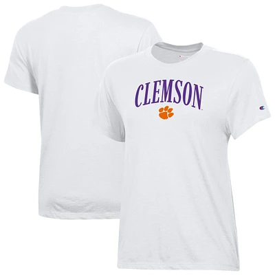 Women's Champion White Clemson Tigers Core T-Shirt
