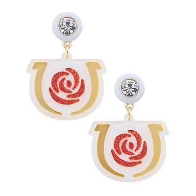 CANVAS Style Kentucky Derby Resin Logo Earrings
