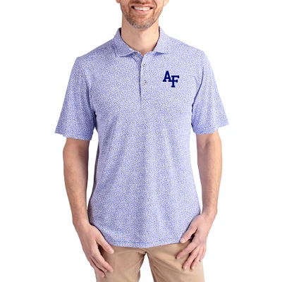Men's Cutter & Buck Royal Air Force Falcons Virtue Eco Pique Botanical Print Recycled DryTec Polo