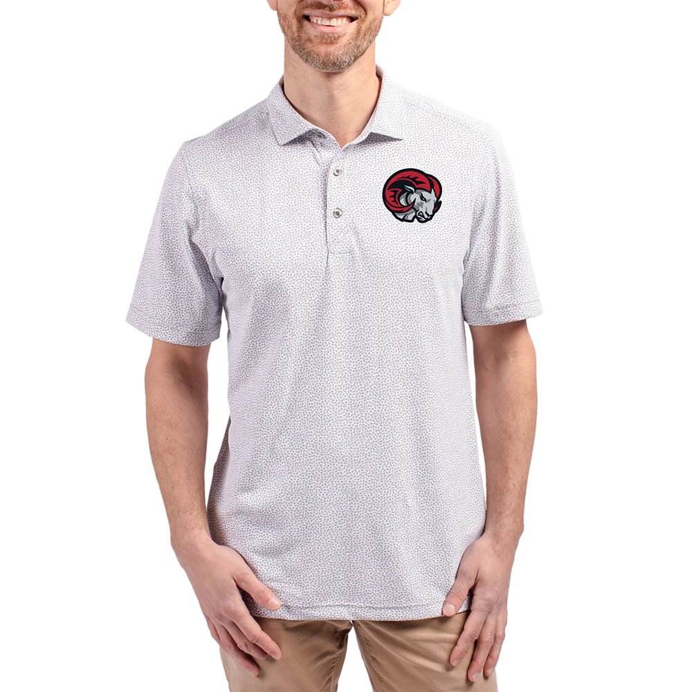 Men's Cutter & Buck Winston-Salem State Rams Virtue Eco Pique Botanical Print Recycled DryTec Polo
