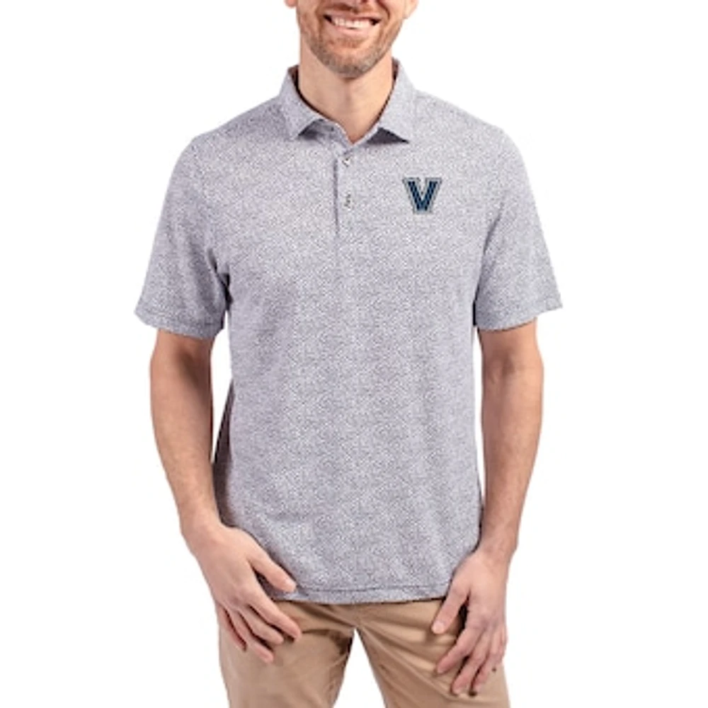 Men's Cutter & Buck Navy Villanova Wildcats Virtue Eco Pique Botanical Print Recycled DryTec Polo