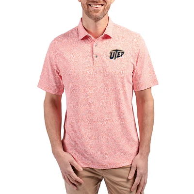 Men's Cutter & Buck UTEP Miners Virtue Eco Pique Botanical Print Recycled DryTec Polo