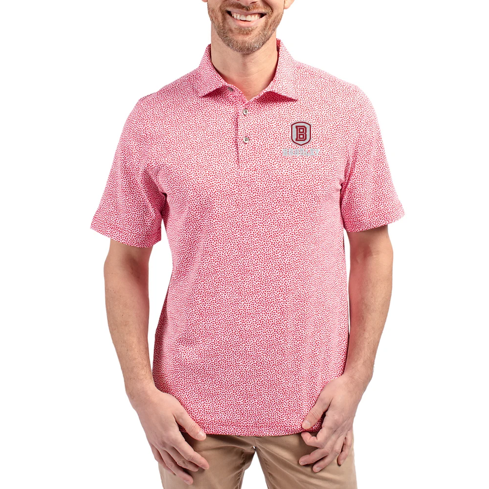 Men's Cutter & Buck Bradley Braves Virtue Eco Pique Botanical Print Recycled DryTec Polo