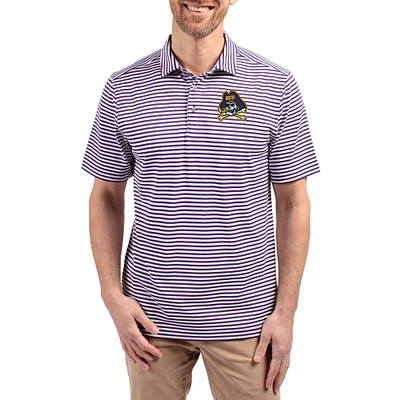 Men's Cutter & Buck ECU Pirates Virtue Eco Pique Stripe Recycled DryTec Polo