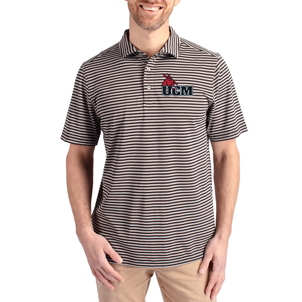 Men's Cutter & Buck Central Missouri Mules Virtue Eco Pique Stripe Recycled DryTec Polo