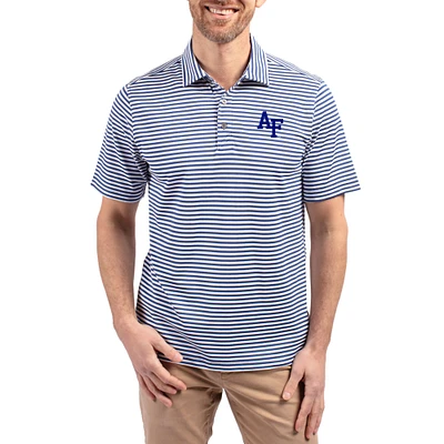 Men's Cutter & Buck Royal Air Force Falcons Virtue Eco Pique Stripe Recycled DryTec Polo