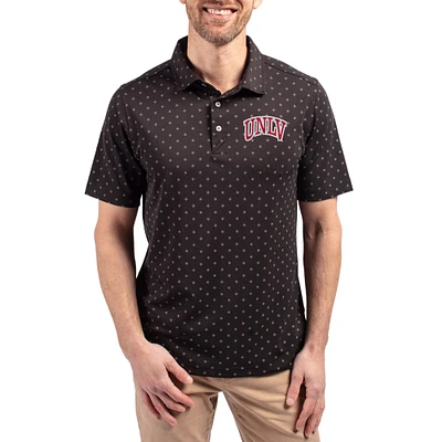 Men's Cutter & Buck UNLV Rebels Virtue Eco Pique Tile Print Recycled DryTec Polo
