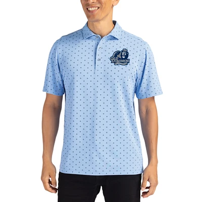 Men's Cutter & Buck Powder Blue Old Dominion Monarchs Virtue Eco Pique Tile Print Recycled DryTec Polo