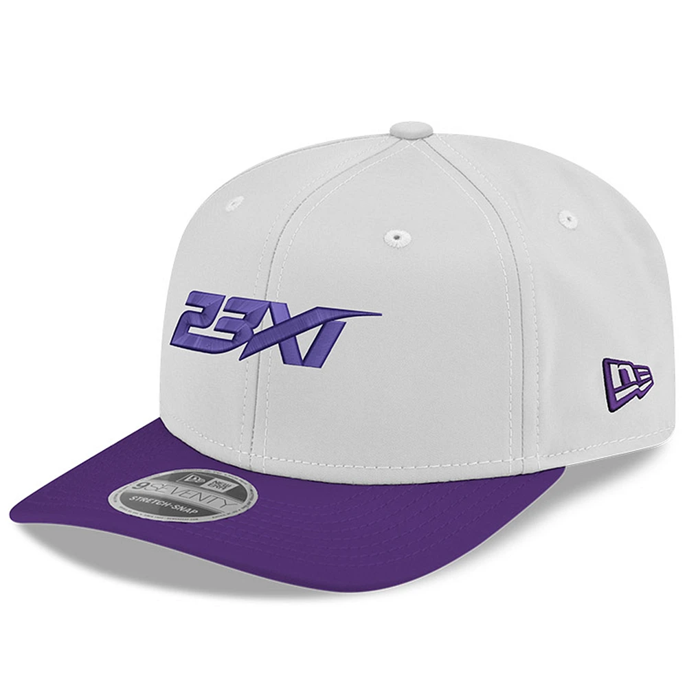 Men's New Era White/Purple 23XI Racing 9SEVENTY Team Adjustable Hat