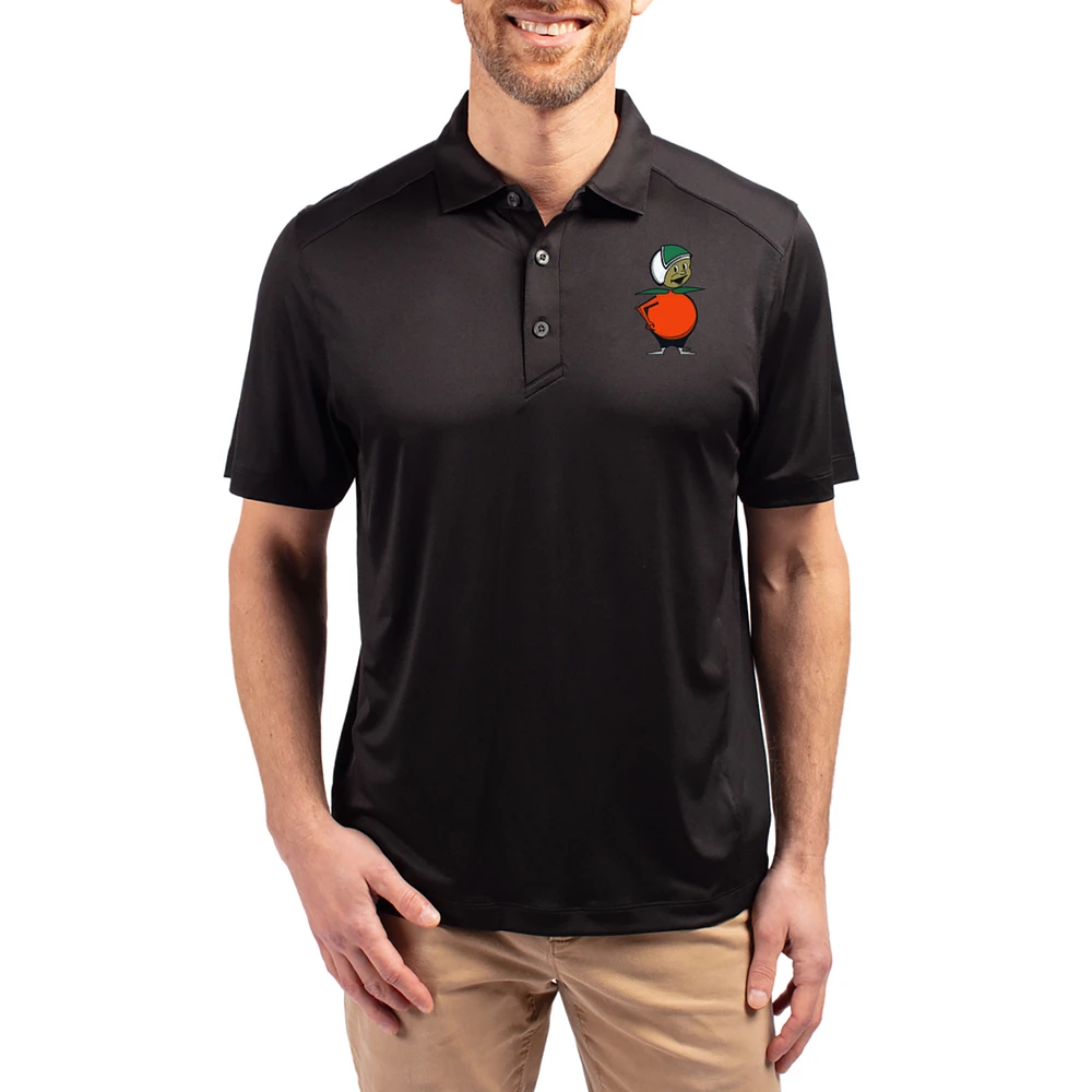 Men's Cutter & Buck Black UCF Knights Forge Eco Stretch Recycled Polo