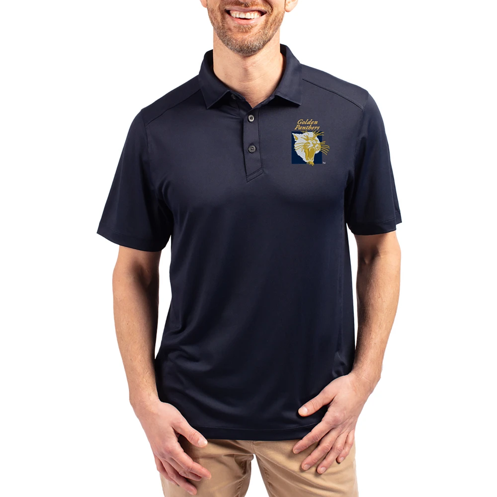 Men's Cutter & Buck Navy FIU Panthers Forge Eco Stretch Recycled Polo