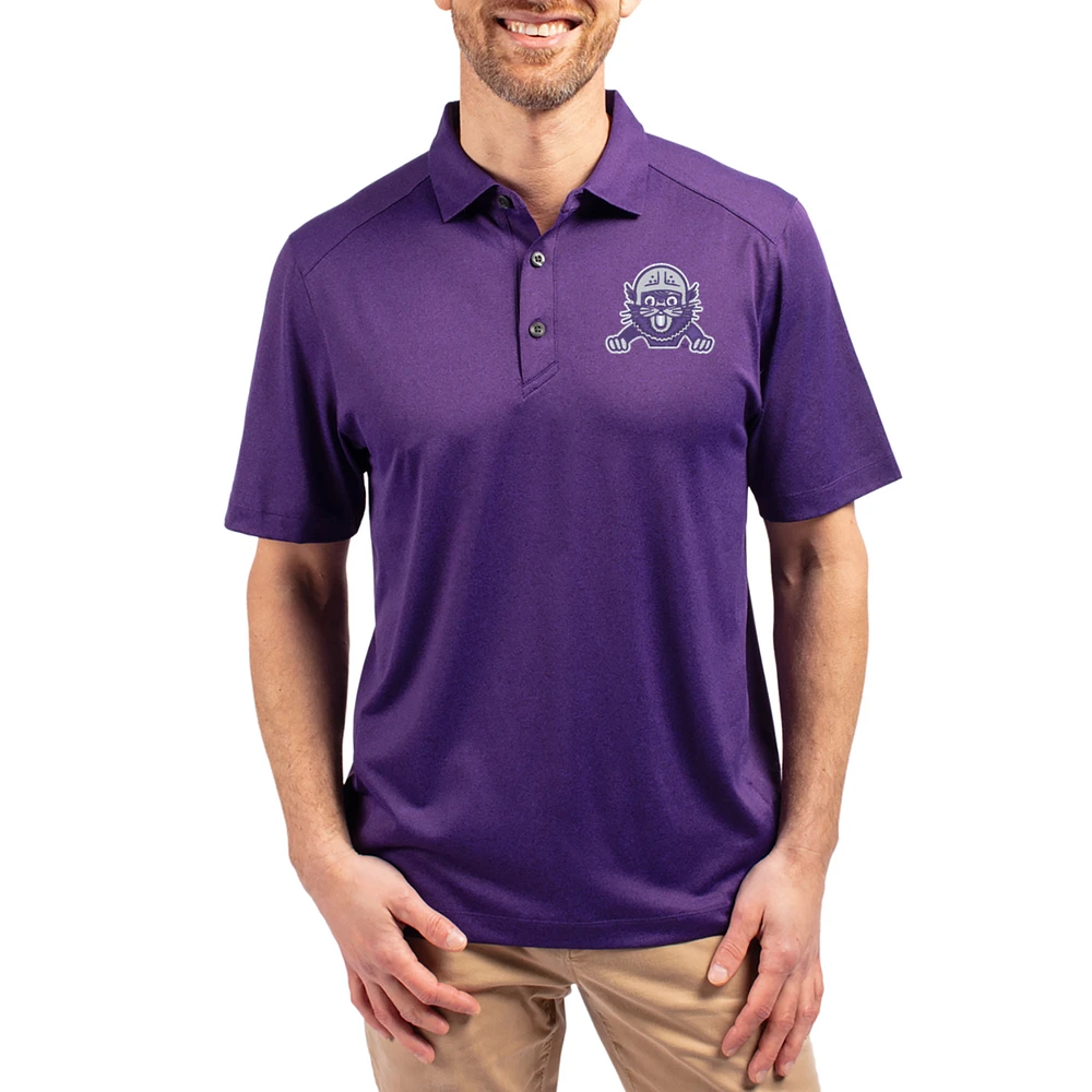 Men's Cutter & Buck Heather Purple Northwestern Wildcats Forge Eco Stretch Recycled Polo
