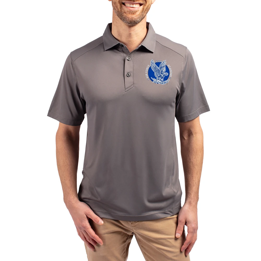 Men's Cutter & Buck Gray Air Force Falcons Forge Eco Stretch Recycled Polo